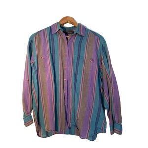 90’s Vintage Striped Button Down